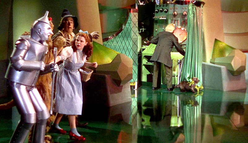 The man behind the curtain in Wizard of Oz